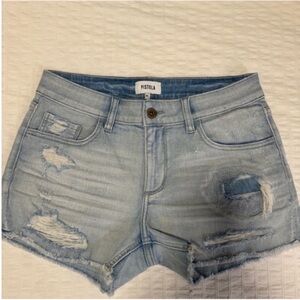 NWOT Pistola Women’s Light Blue Distressed Jean Shorts Size 26